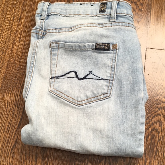 7FAM Paxtyn Ripped Jeans Girls 14 - Picture 3 of 4